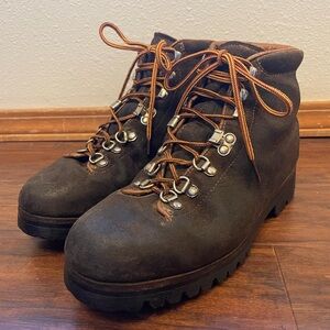 Vintage Pivetta for D.M.C. Brown Suede Mountaineering Hiking Boots Men 8.5 Wmn10